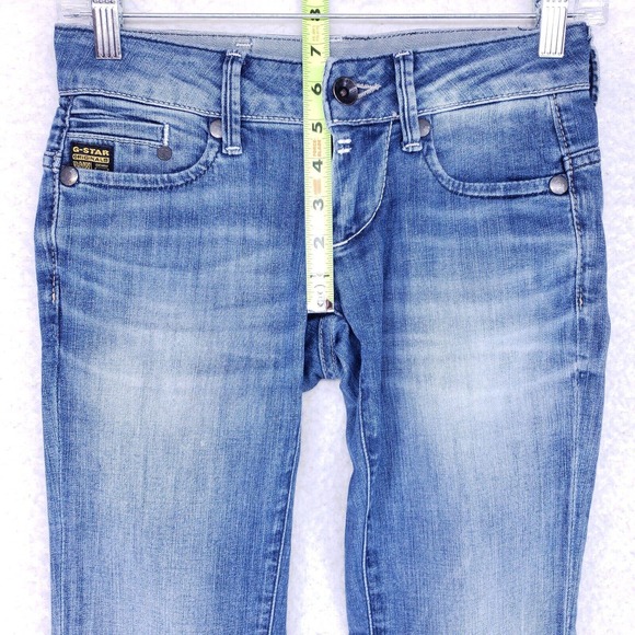 G-Star RAW Midge Straight Original Womens Size 25 Low Rise Soft Denim Pants - Picture 3 of 10